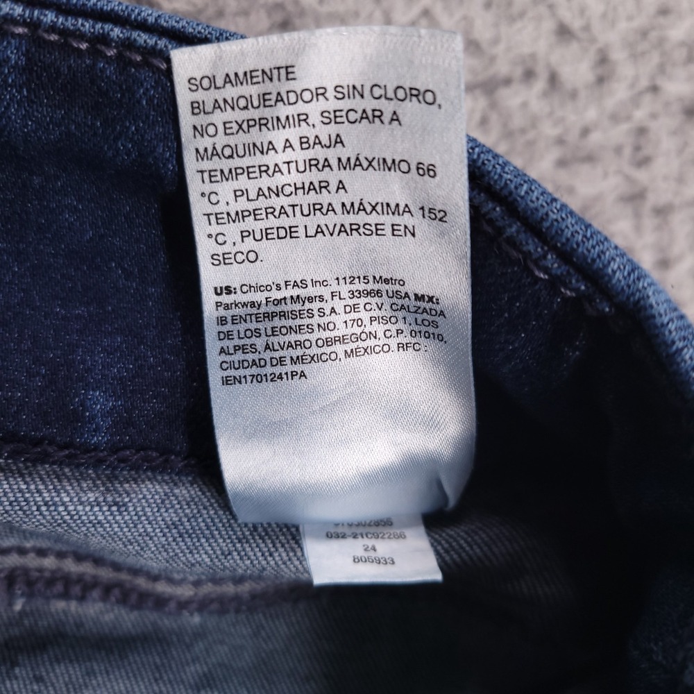 CHICOS Jeans Size 6 (0.5R) Pull On Jegging Ankle Mid Rise Stretch Denim - Picture 6 of 12